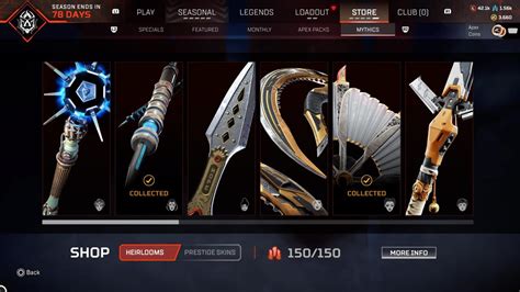 All Heirlooms in Apex Legends:﻿ Weapons, Mythic。